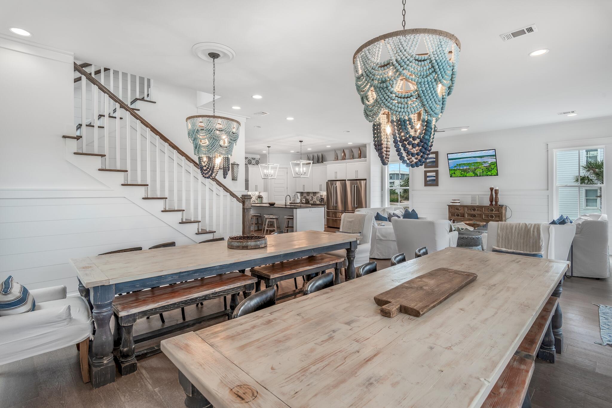101 A St Inlet Beach Inlet Beach, FL 32461 - Photo 11 of 49 a living room with furniture and a chandelier