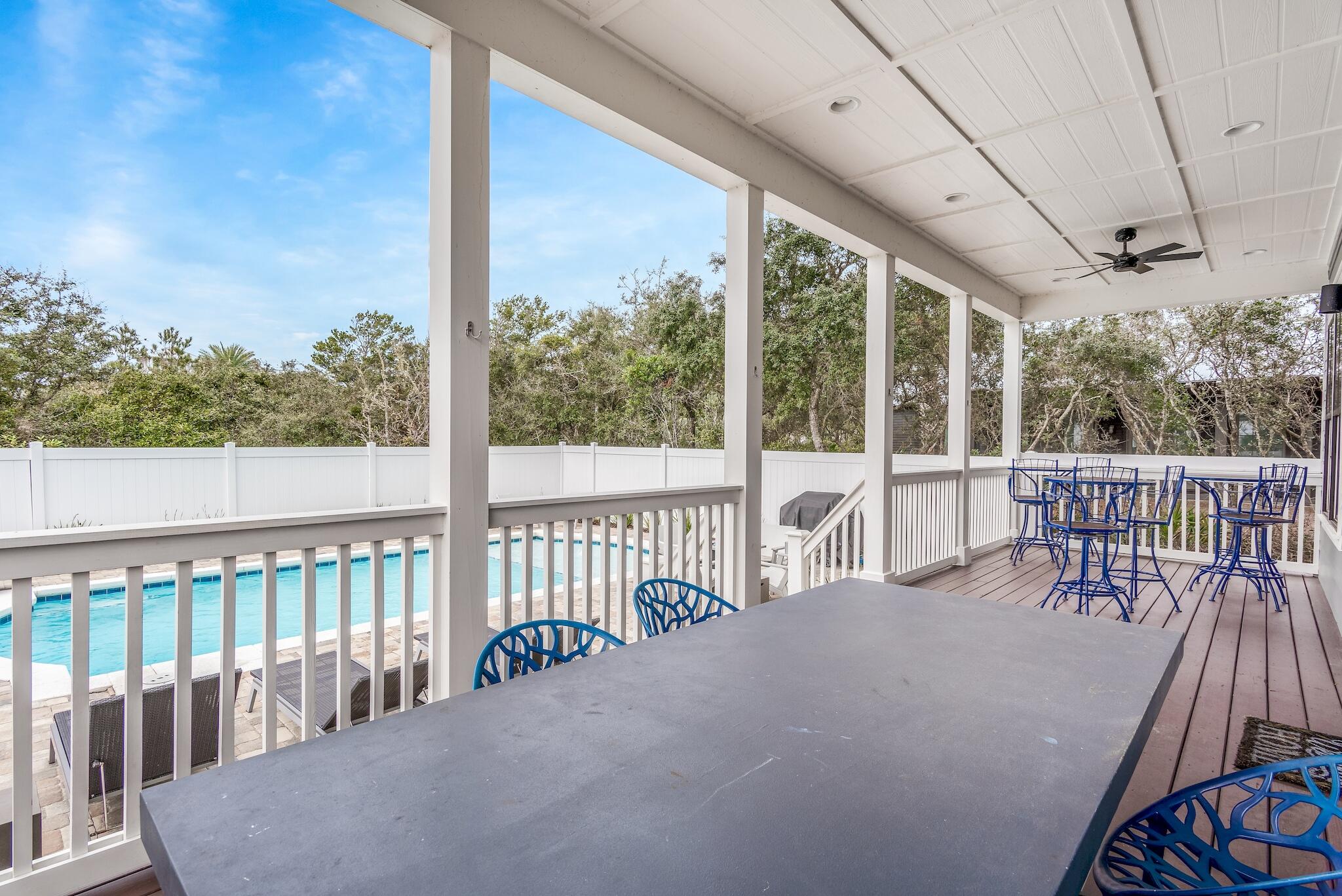 101 A St Inlet Beach Inlet Beach, FL 32461 - Photo 12 of 49 a view of a chairs and table in the balcony