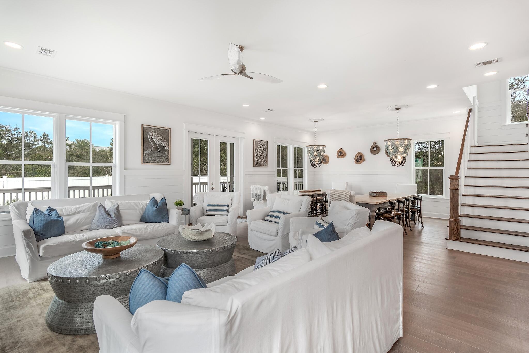 101 A St Inlet Beach Inlet Beach, FL 32461 - Photo 7 of 49 a living room with lots of white furniture and wooden floor