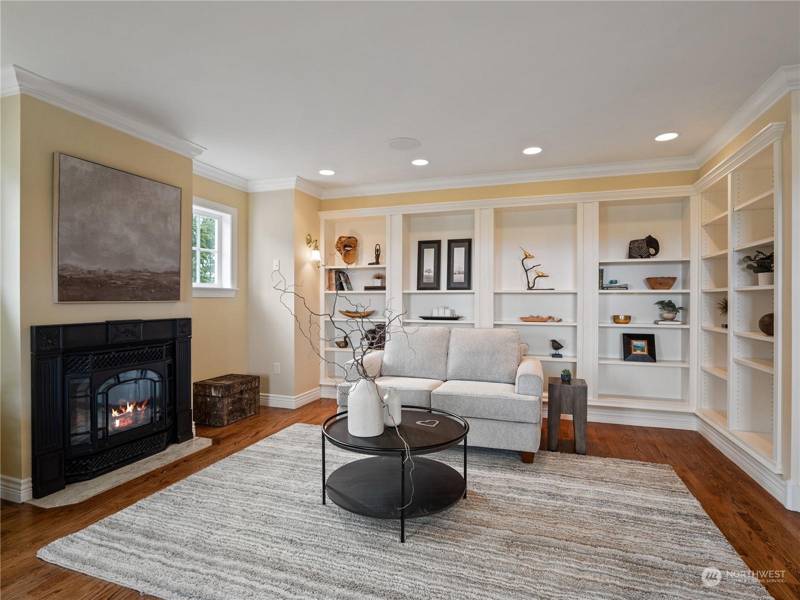 2619 Kitchen-Dick Road Sequim, WA 98382 - Photo 6 of 40 a living room with furniture and a fireplace