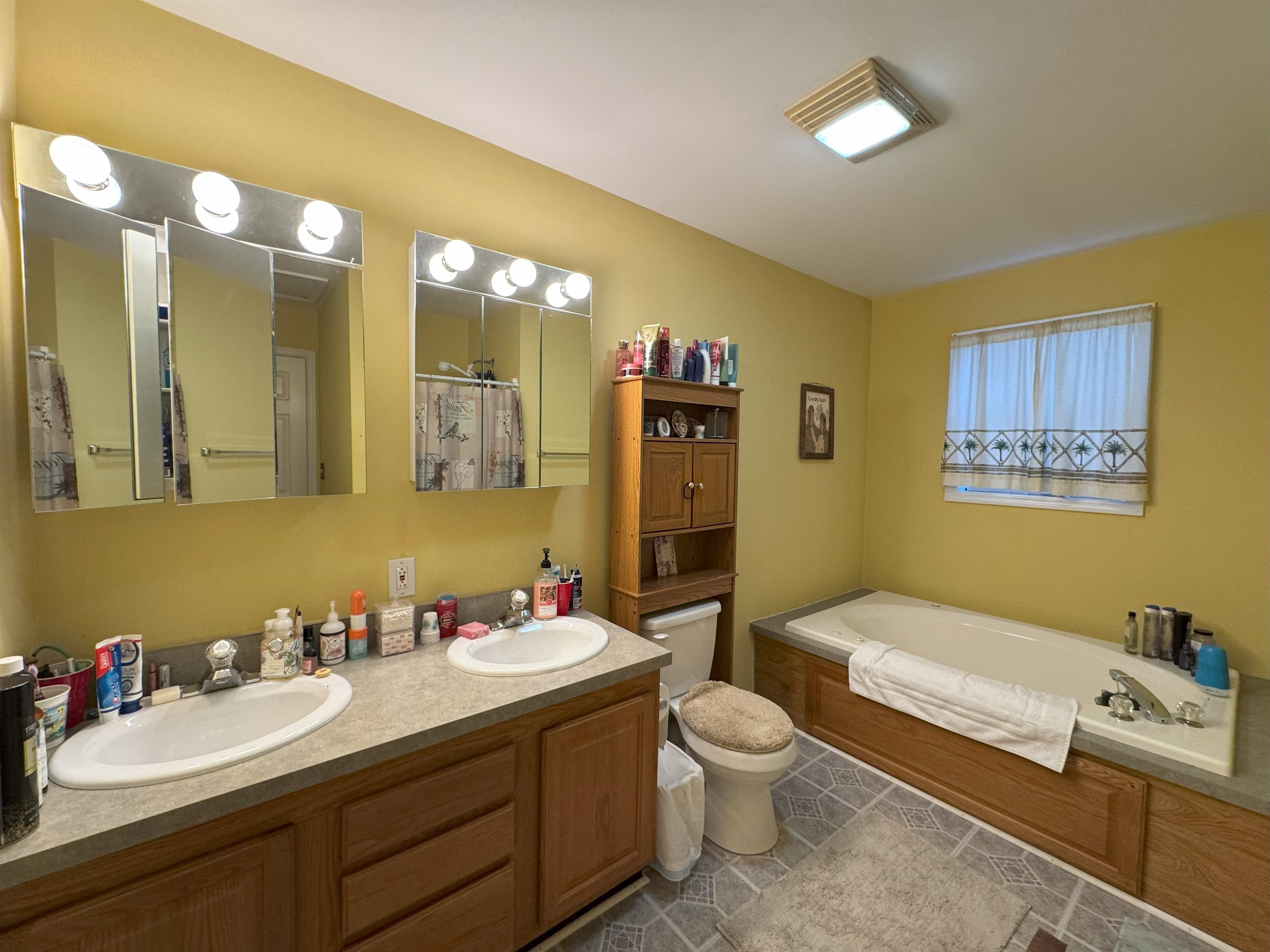 3355 Lyndhurst Road Stuarts Draft, VA 24477 - Photo 28 of 38 a spacious bathroom with a double vanity sink toilet mirror and bathtub