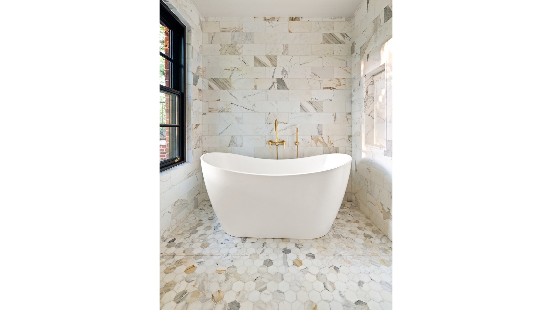 159 Bond Street Brooklyn, NY 11217 - Photo 17 of 32 a white bath tub sitting in a bathroom