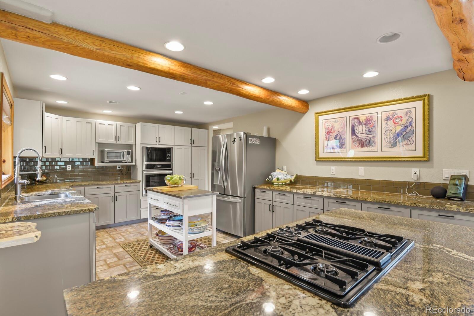417 Witter Gulch Road Evergreen, CO 80439 - Photo 16 of 50 a kitchen with a stove and refrigerator