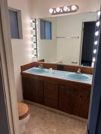 a bathroom with a sink and a toilet