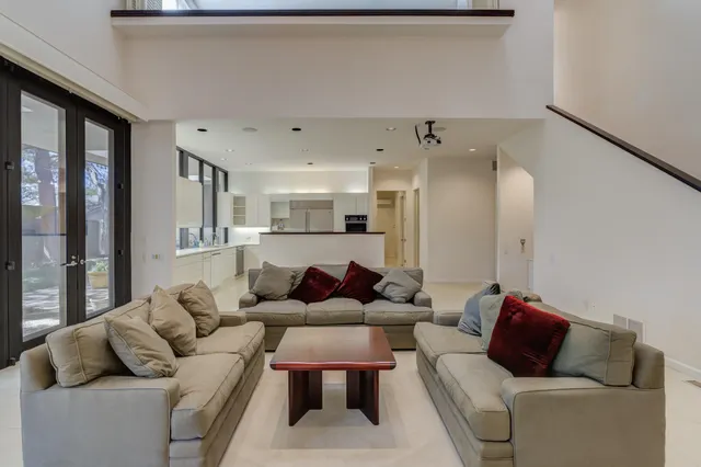 a bathroom with a sink vanity and a mirror