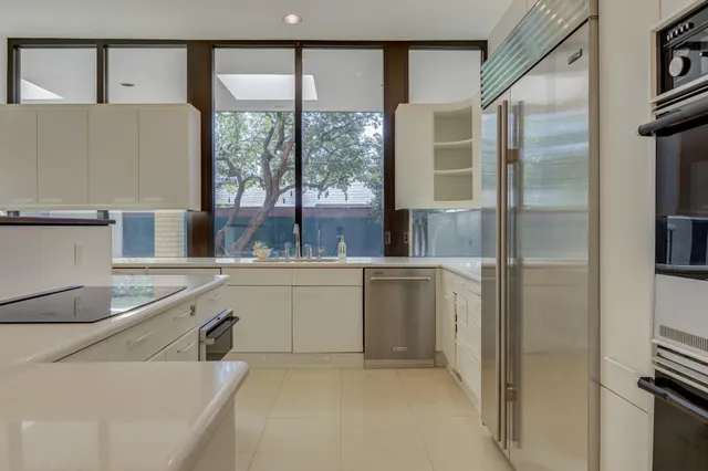 a view of a backyard with a garden