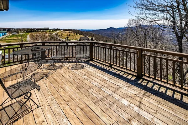 a view of city from a balcony