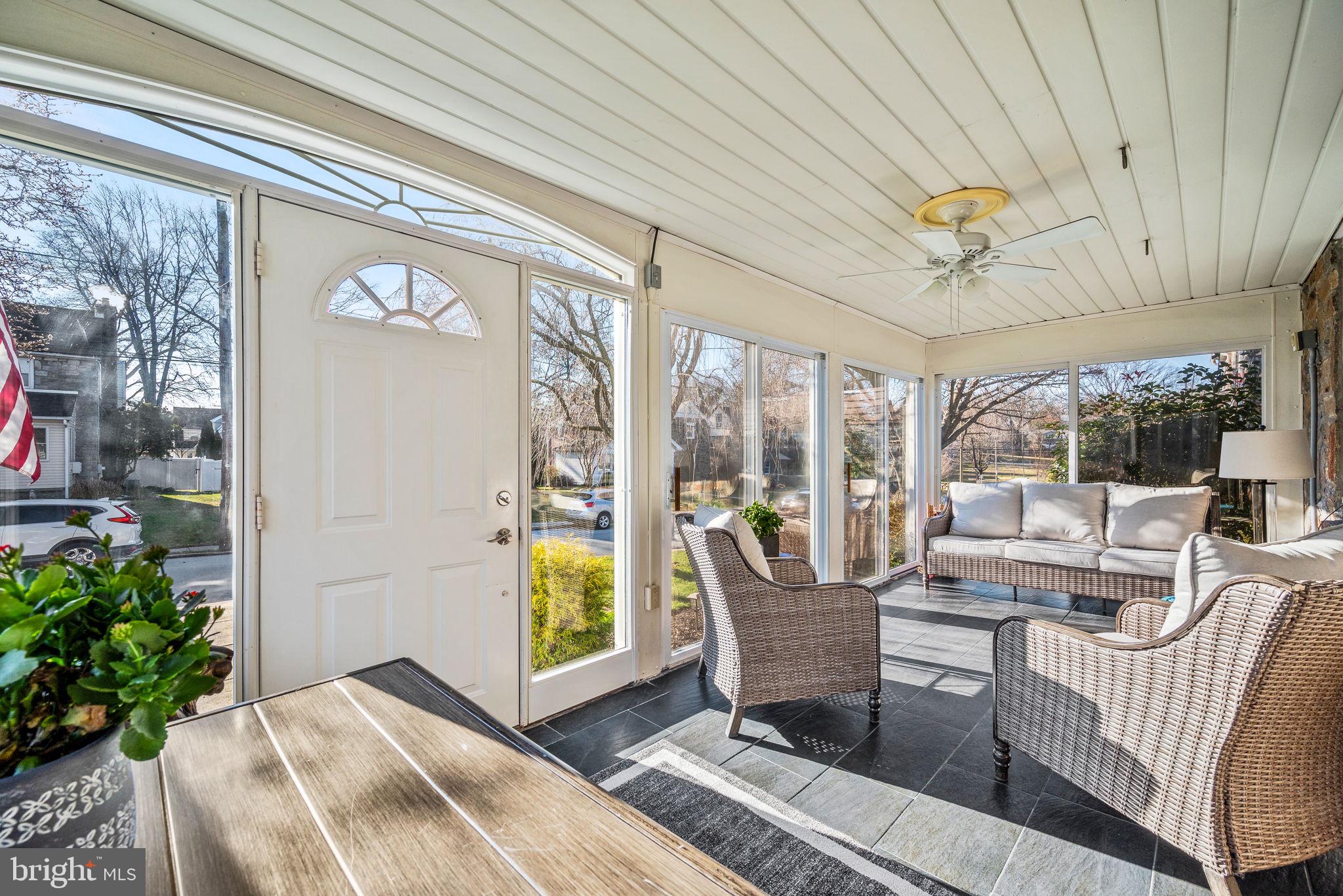 221 Brock Road Springfield, PA 19064 - Photo 3 of 33 BRIGHT PORCH/SUNROOM
