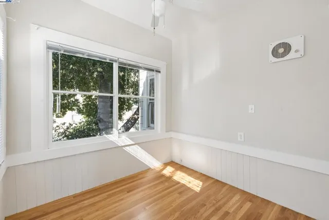 a view of a lake with a city