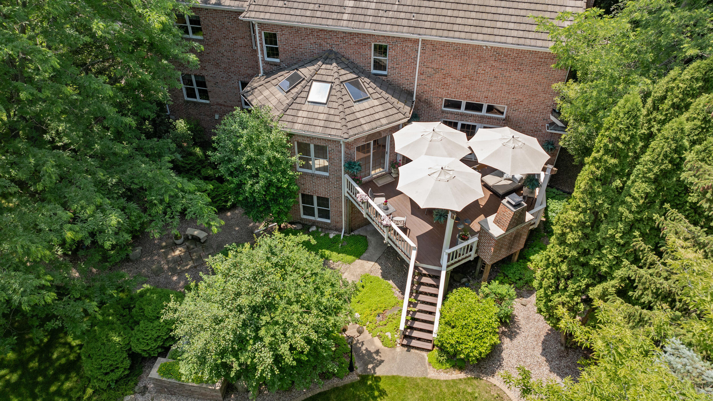 N27W5230 Hamilton Road Cedarburg, WI 53012 - Photo 61 of 67 Drone Exterior Deck View