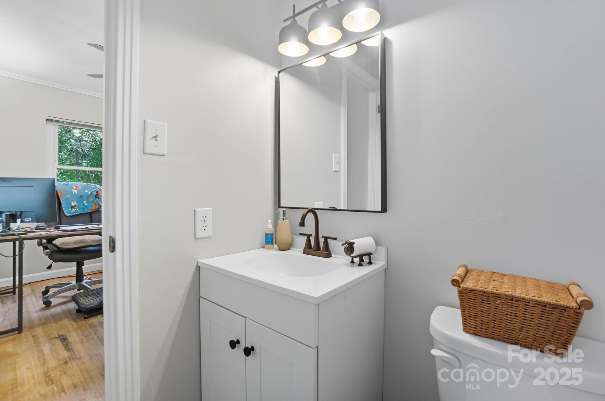 109 Carter Road Monroe, NC 28110 - Photo 38 of 48 a bathroom with a sink a light fixture and a mirror