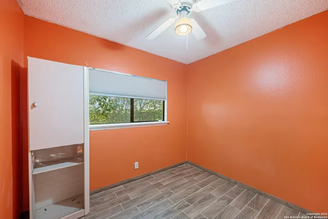 an empty room with a window