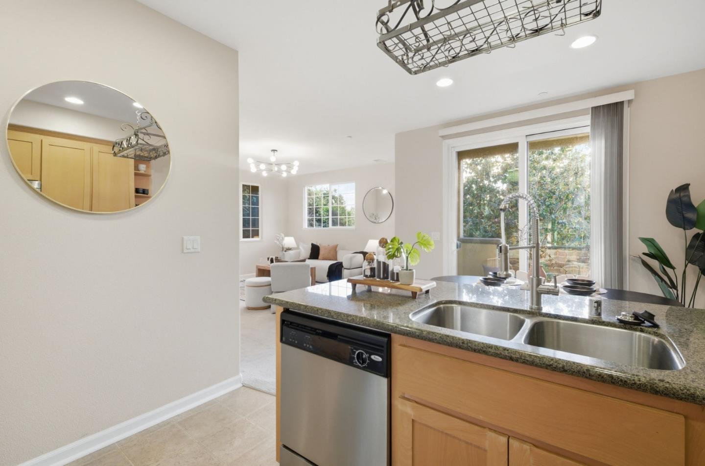 2070 Almaden Road San Jose, CA 95125 - Photo 12 of 36 a kitchen with a sink and a mirror