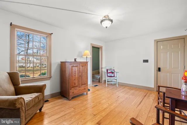 a view of livingroom with furniture and wooden floor