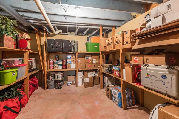 a view of store room with racks