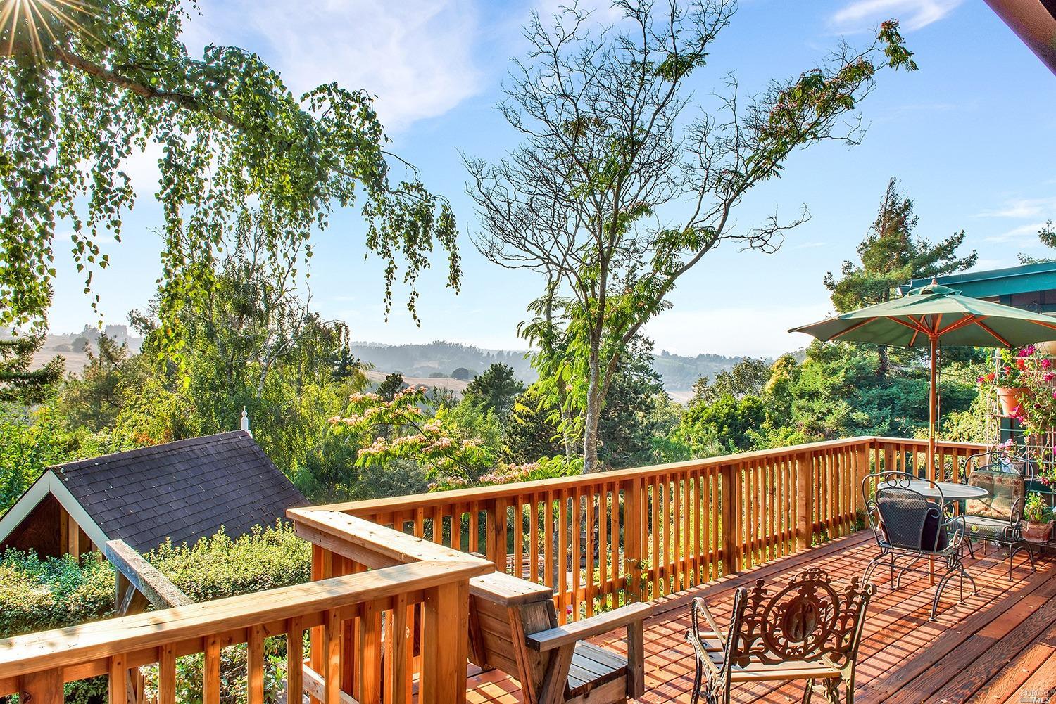 3364 Thorn Road Sebastopol, CA 95472 - Photo 1 of 1 a view of a wooden deck and a backyard