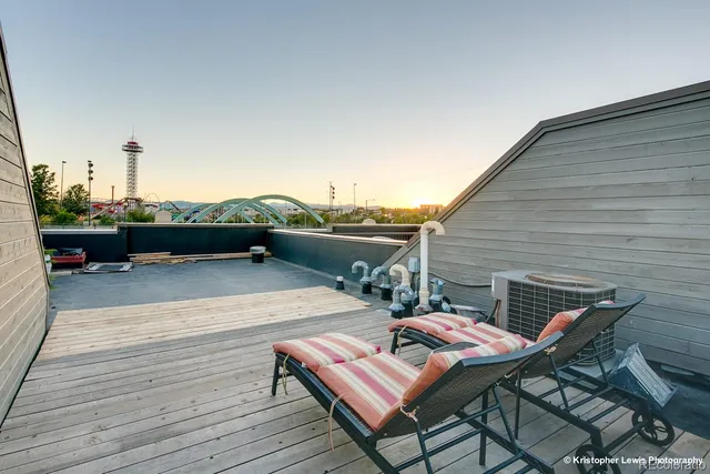 a view of a city from a terrace