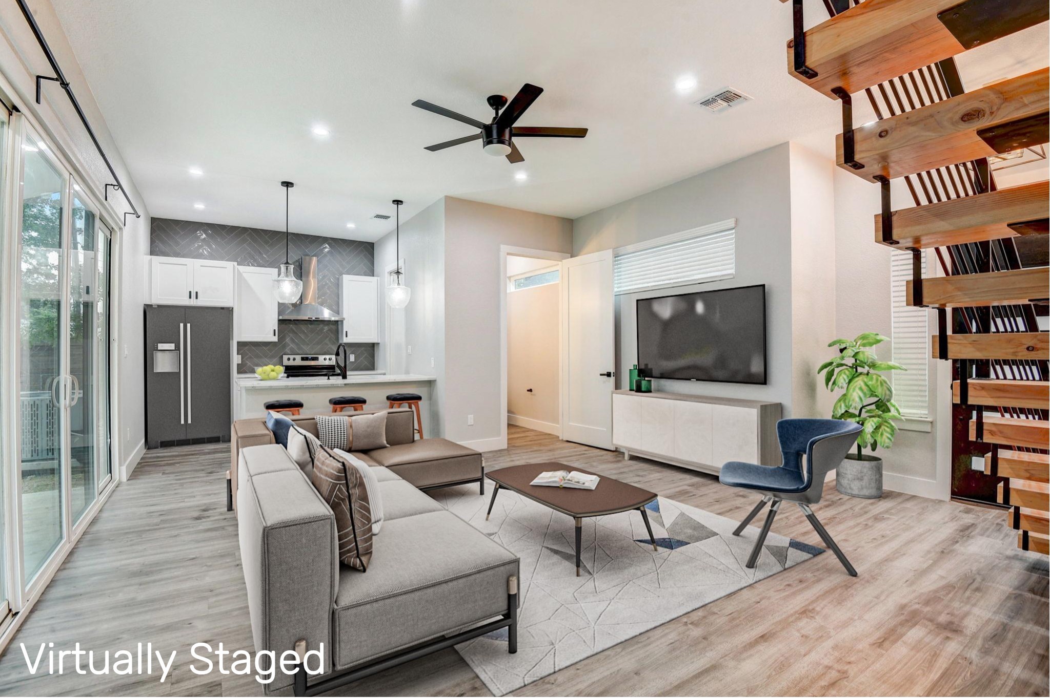 2507 Rogge Lane, Unit 2 Austin, TX 78723 - Photo 5 of 30 a living room with furniture and a flat screen tv