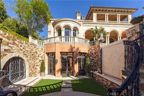 a view of a balcony with furniture