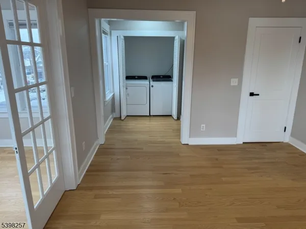 a view of hallway with stairs