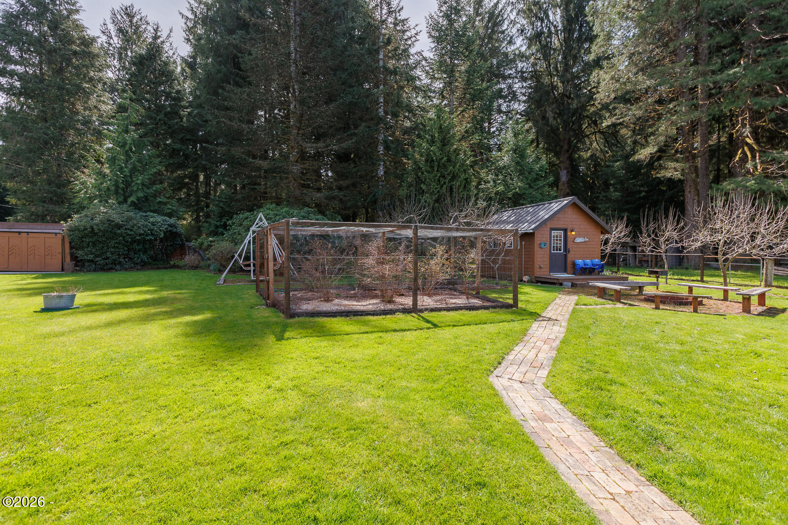 871 Old River Road Northeast Siletz, OR 97380 - Photo 41 of 86 Brick Pathway to Guest house