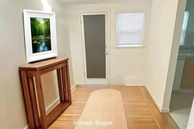 a view of front door