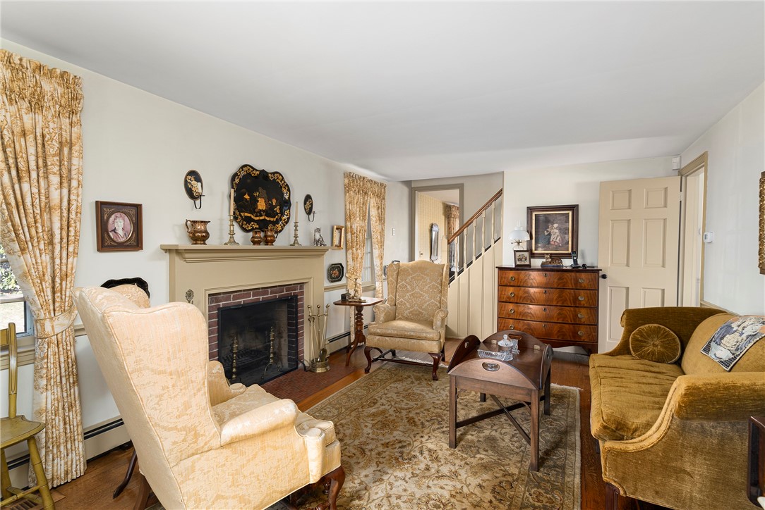 106 Sagamore Road Cranston, RI 02920 - Photo 15 of 43 Fireplace Living Room looking to stairway to 2nd Level