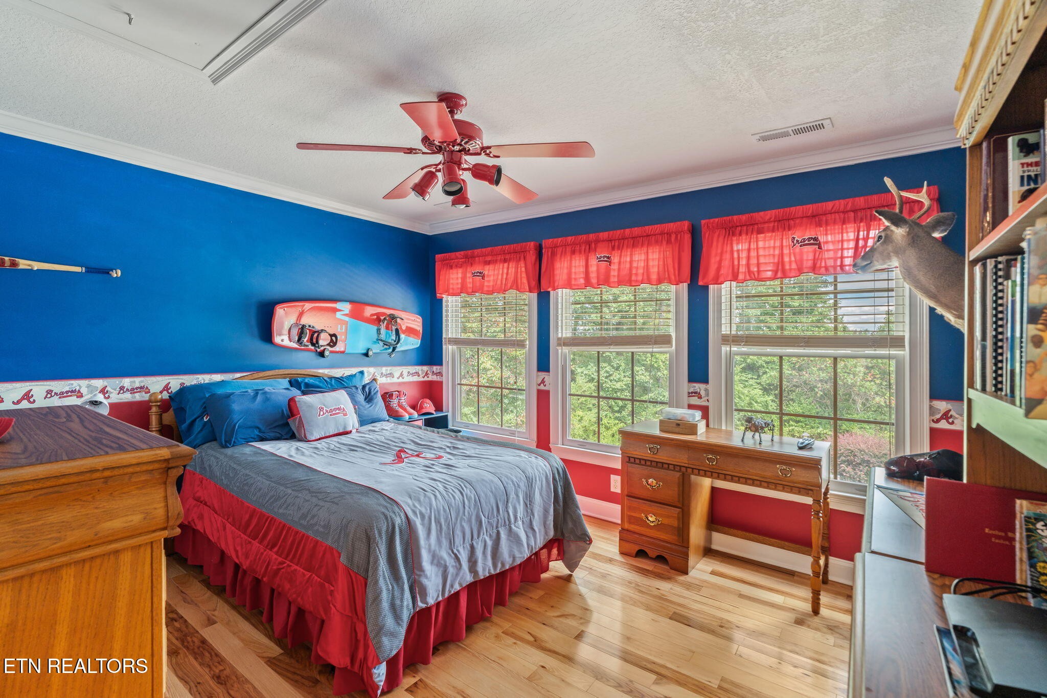 2572 Little Valley Road Loudon, TN 37774 - Photo 28 of 57 a bedroom with a bed and a large window