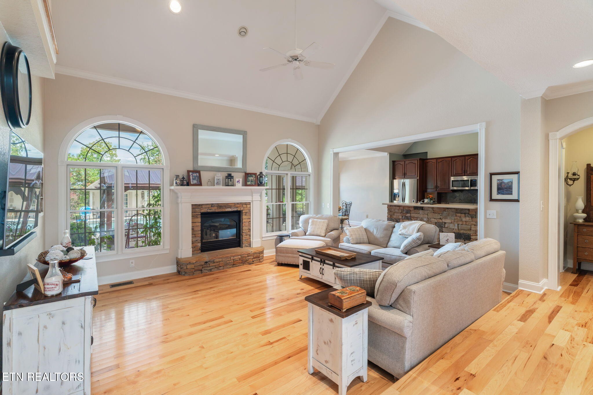 2572 Little Valley Road Loudon, TN 37774 - Photo 8 of 57 a living room with furniture large window and a fireplace