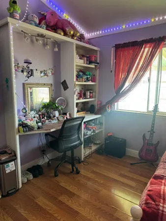 a room with furniture