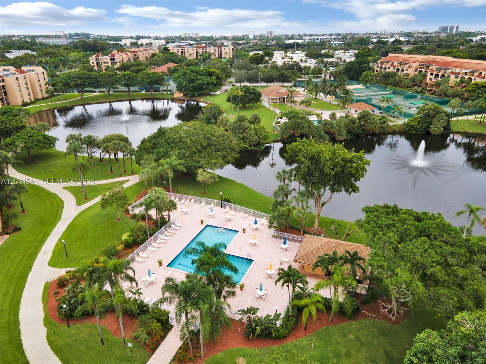 500 Egret Circle, Unit 8403 Delray Beach, FL 33444 - Photo 31 of 32 an aerial view of a house with a lake view