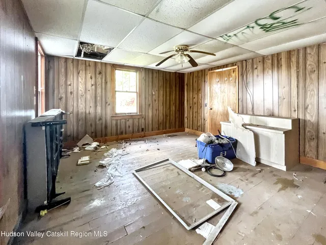 a room with gym equipment
