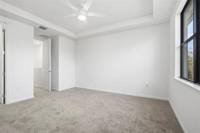 an empty room with a window