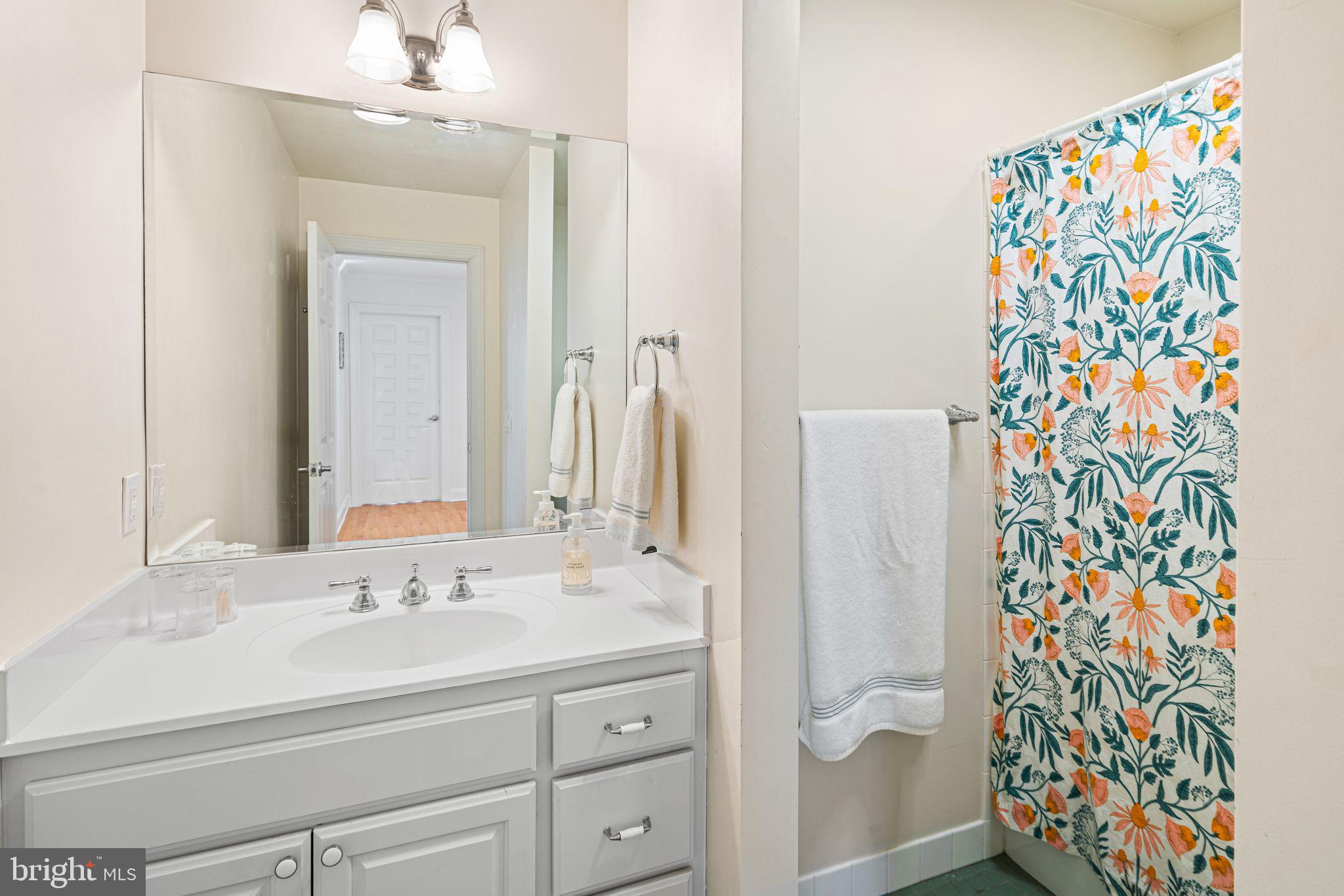 417 East Summit Avenue Haddonfield, NJ 08033 - Photo 29 of 34 a bathroom with a sink a vanity and a mirror