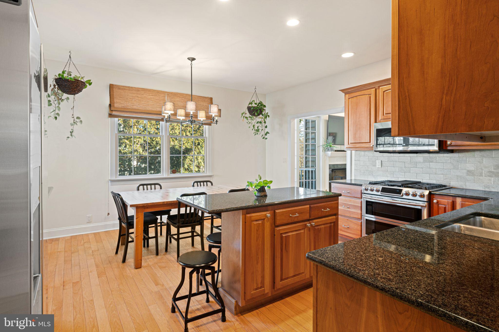 417 East Summit Avenue Haddonfield, NJ 08033 - Photo 4 of 34 a kitchen with stainless steel appliances granite countertop a stove a sink dishwasher and a refrigerator with wooden floor
