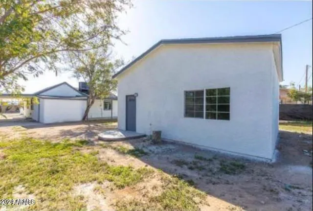a backyard of a house