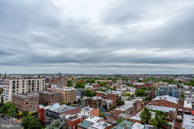 an aerial view of a city