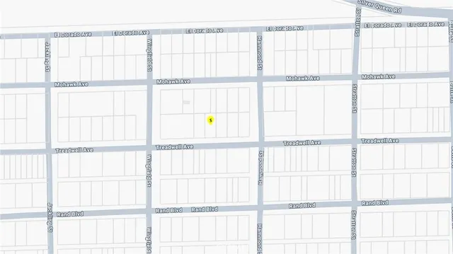 a view of a black and white door