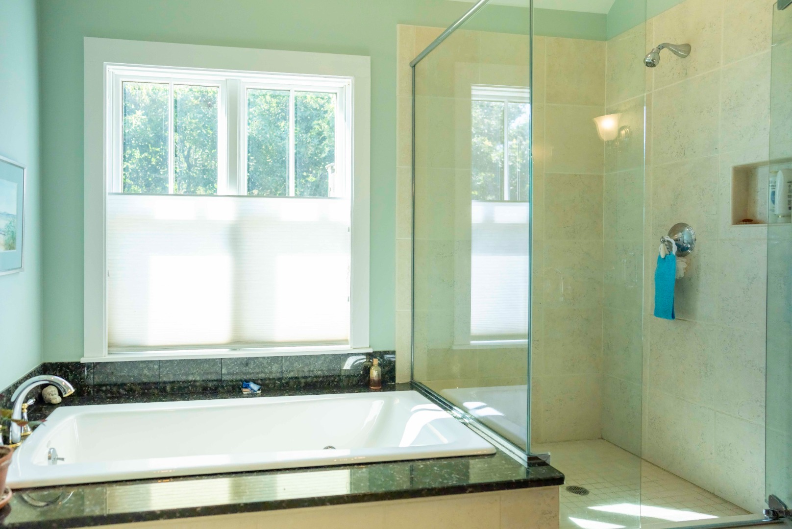 135 Capawock Road West Tisbury, MA 02568 - Photo 23 of 25 a bathroom with a tub and shower