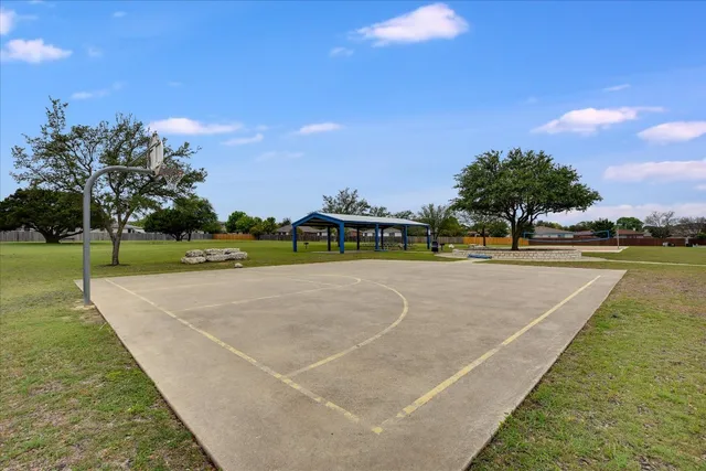 a view of a lake with a big yard
