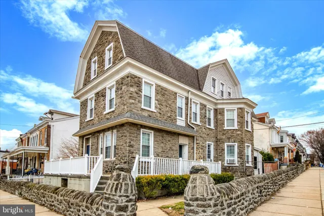 a front view of a building