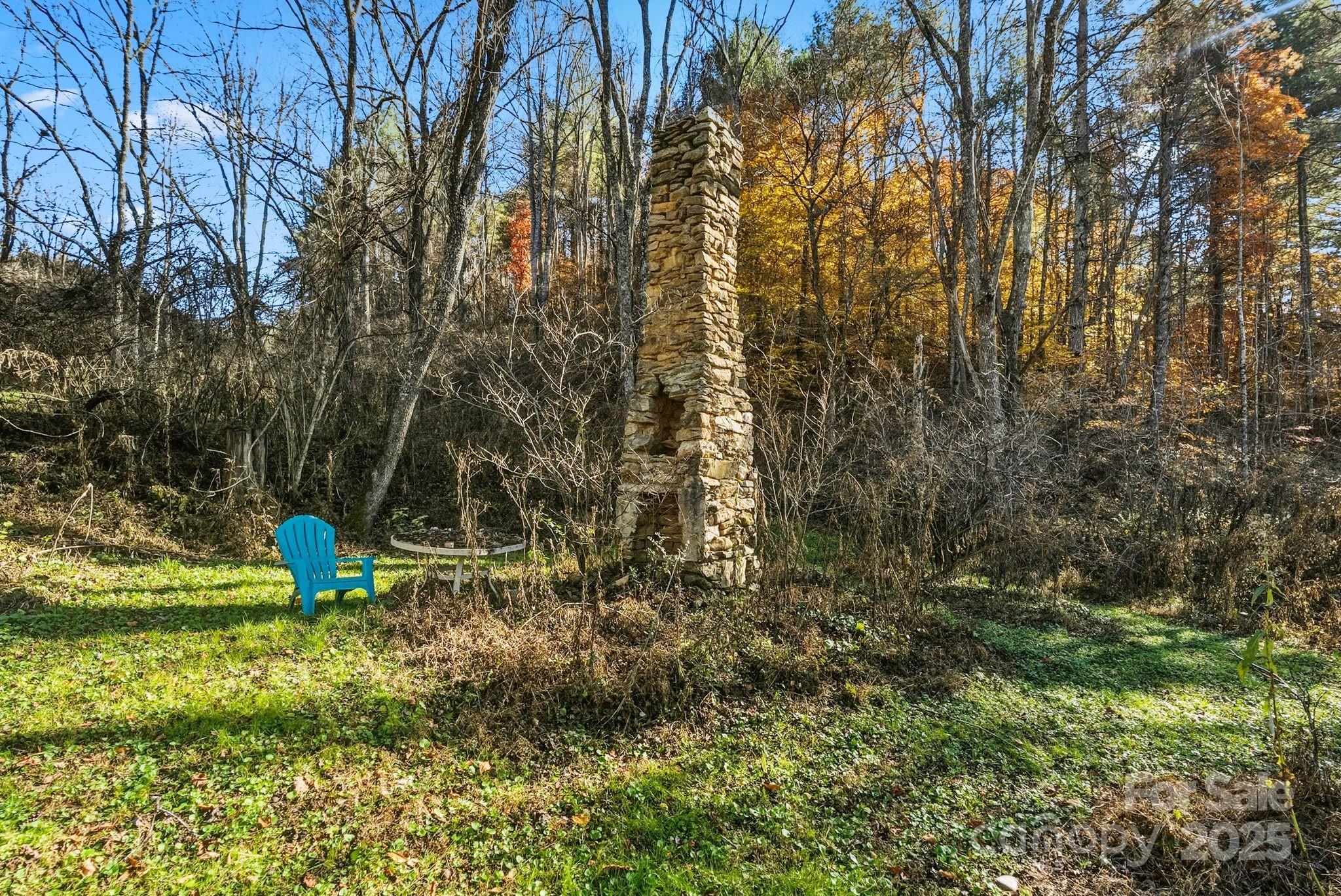 13 Holly Hill Farm Road Mars Hill, NC 28754 - Photo 40 of 44 a backyard of a house with lots of green space and chair