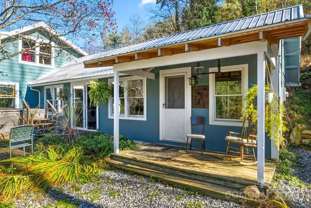 a view of a house with a patio