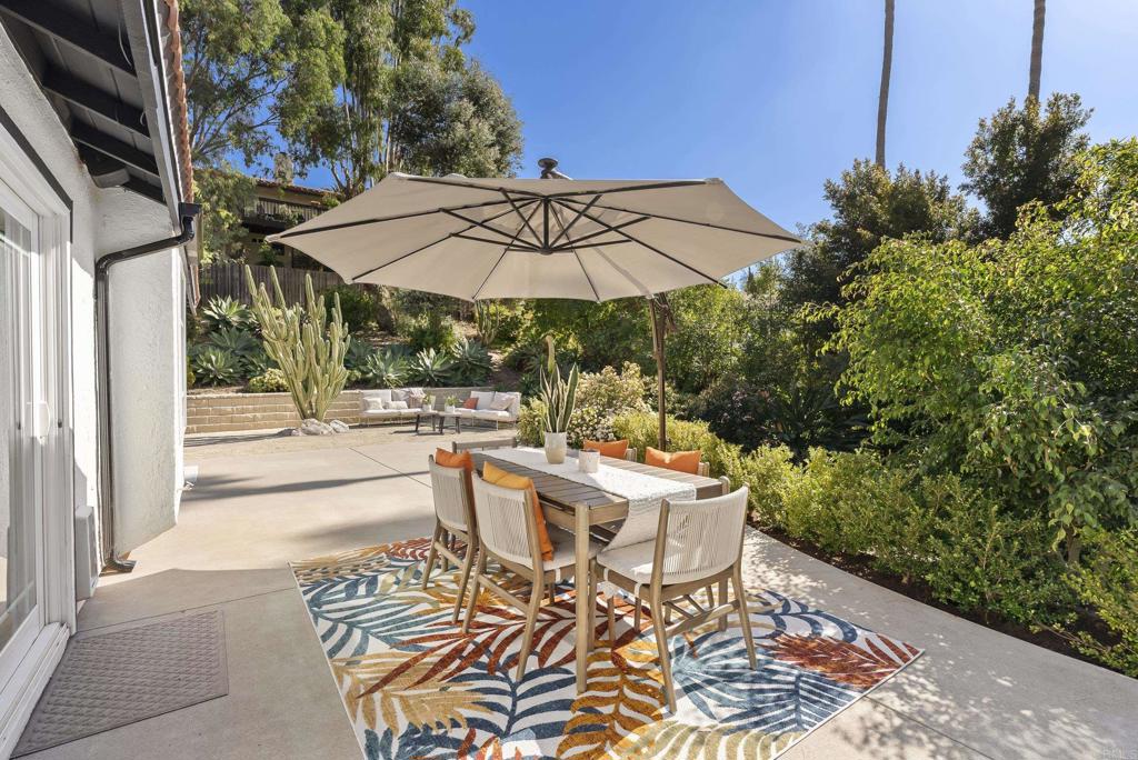 1427 Avocado Road Oceanside, CA 92054 - Photo 41 of 57 a view of a patio with table and chairs under an umbrella