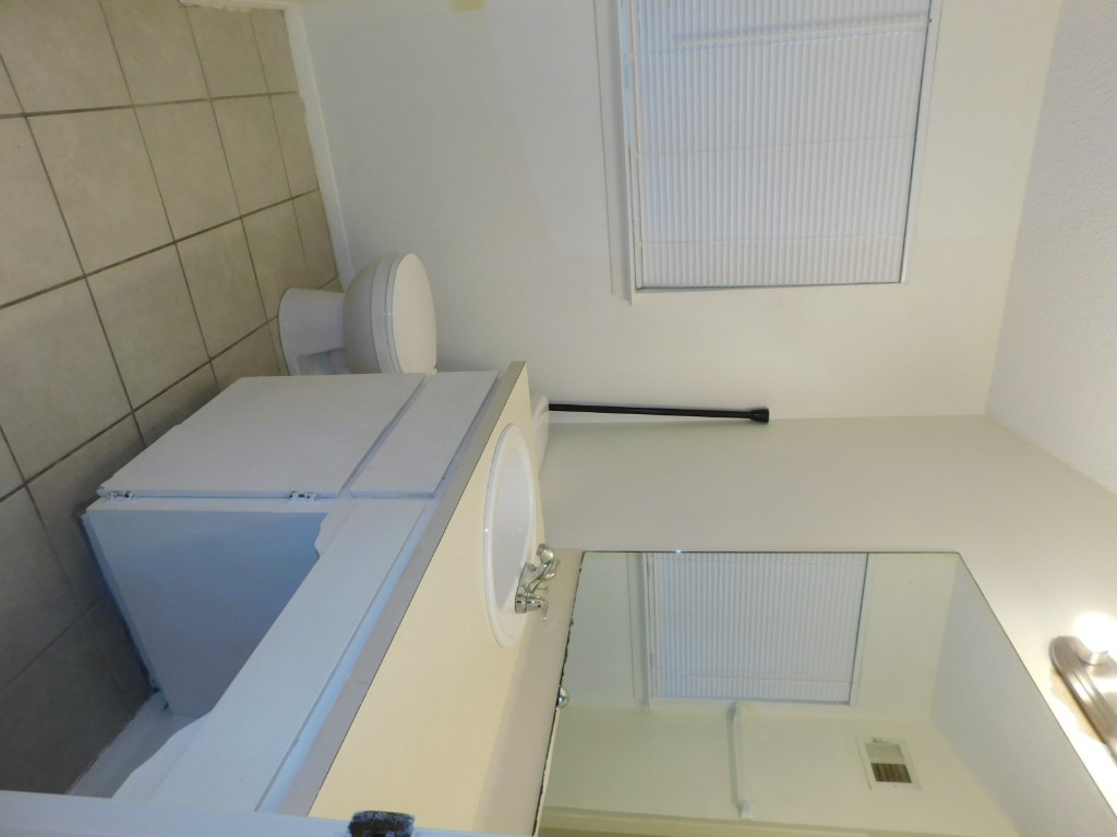 8208 Hood Circle, Unit A Austin, TX 78745 - Photo 8 of 14 a bathroom with a sink a toilet and mirror