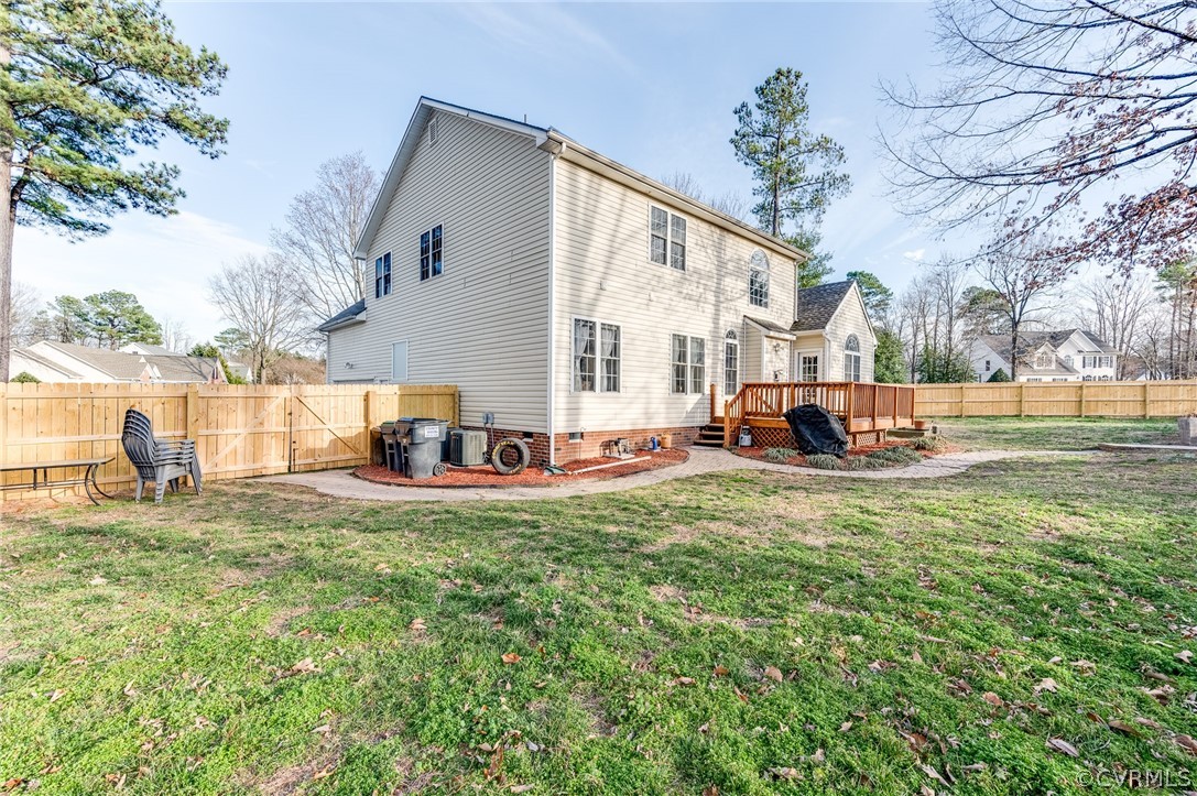 12124 Club Ridge Drive Chester, VA 23836 - Photo 38 of 40 Paver walkway, landscaped, NEW fence