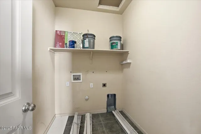 a view of a room with rack on the wall