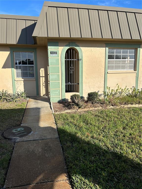a view of front door of house