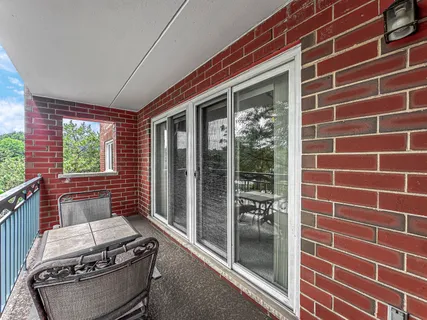 a outdoor space with barbeque