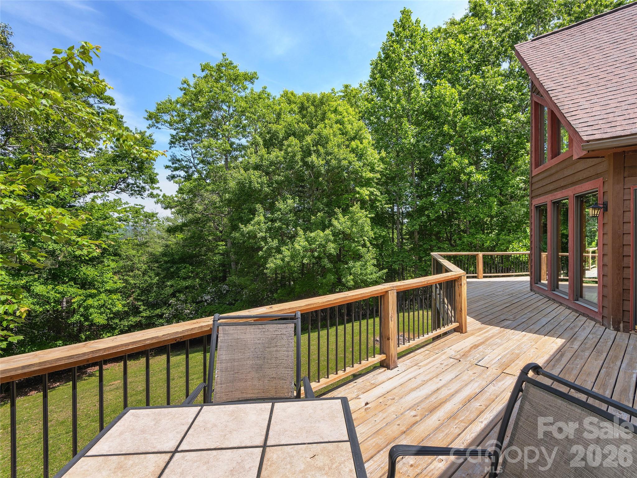 40 Deer Ridge Road Mills River, NC 28759 - Photo 12 of 35 a view of a patio with wooden floor